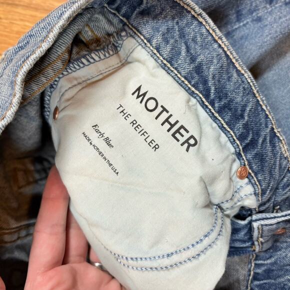 $288 MOTHER The Reifler Jeans Size 28 Early Blue Wash 100% Cotton Denim Pants - Picture 4 of 16